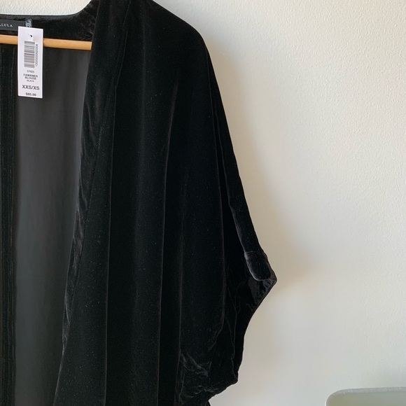 Aritzia Fawkner Black Velvet Kimono - Picture 3 of 9